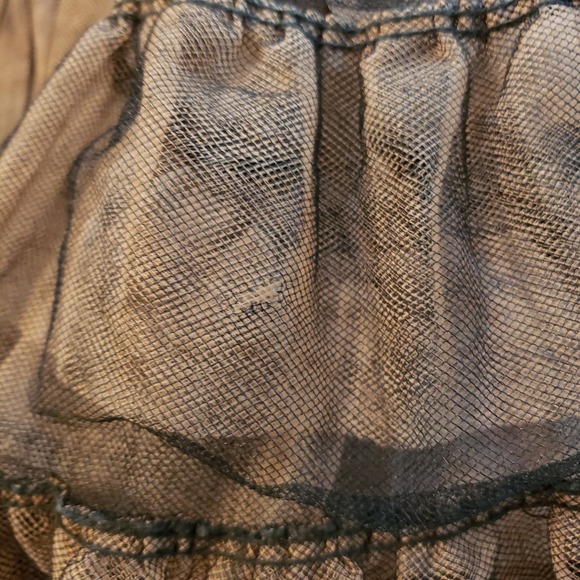 Vintage Fantasy Lingerie S Tiered Underskirt Black, Pink Tulle Unlined Petticoat - Picture 5 of 7